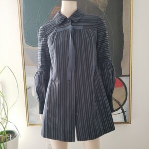 Noa Noa | Striped Padded Coat with Removable Cuffs